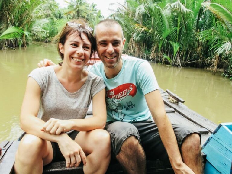 From HCM City: Mekong Delta Tour with Sampan Journey - My Tho and Vinh Trang Pagoda: where architecture does the talking